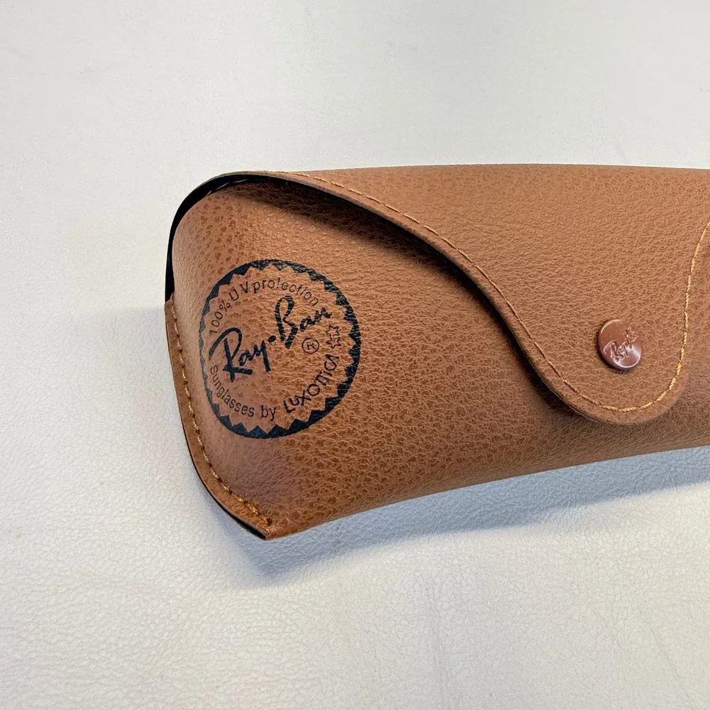 Ray-Ban RB4342 6166/13 Transparent Tan Brown Gradient Square Sunglasses Italy